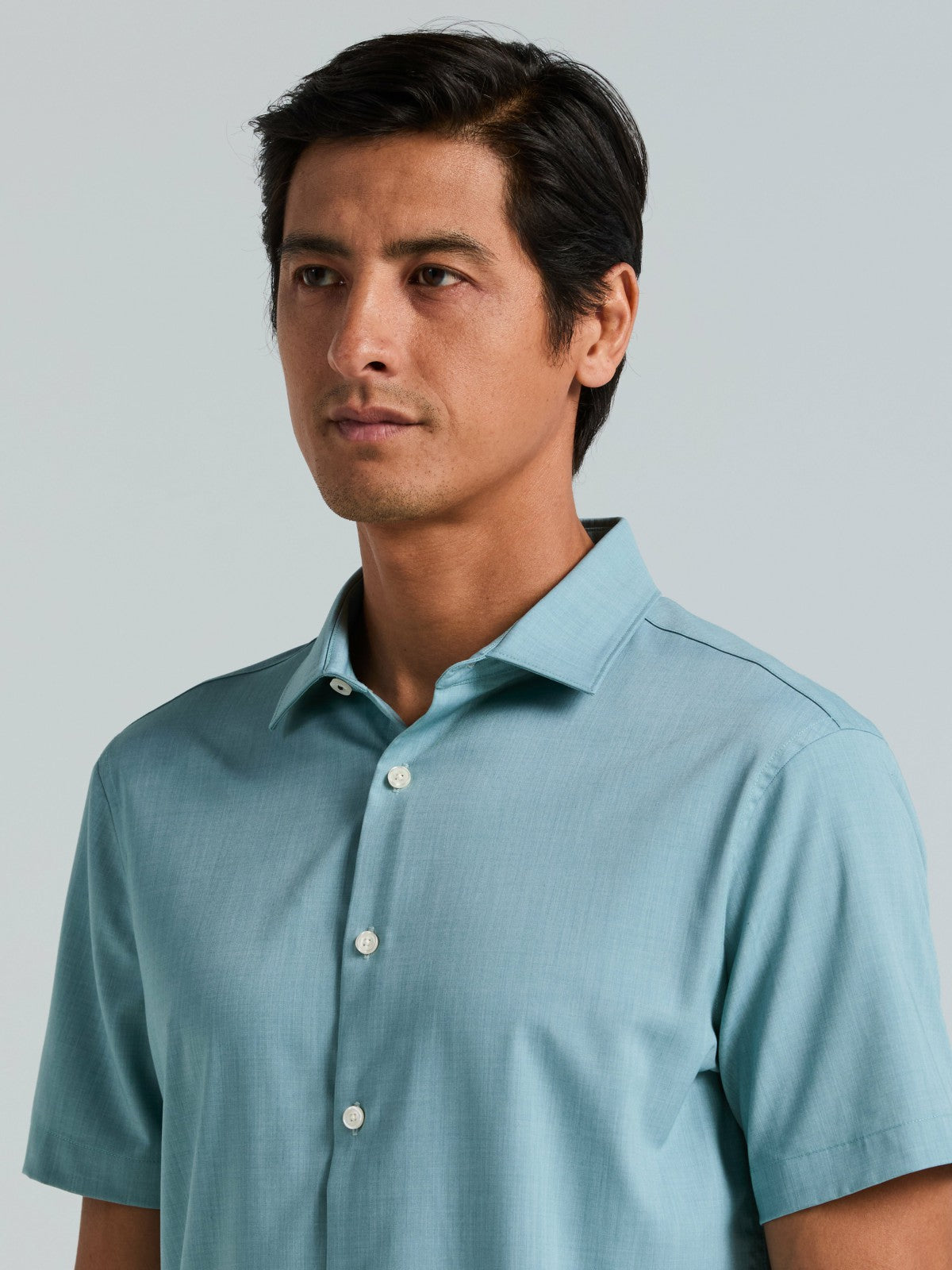 Perry Ellis Slim Fit Total Stretch Heathered Short Sleeve Shirt