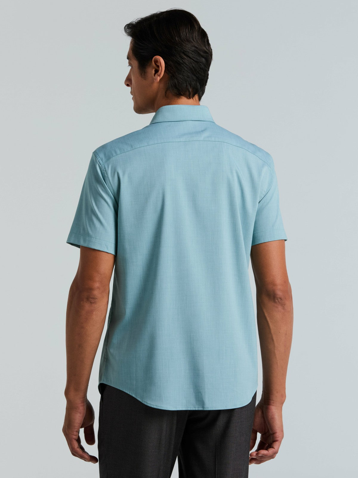 Perry Ellis Slim Fit Total Stretch Heathered Short Sleeve Shirt