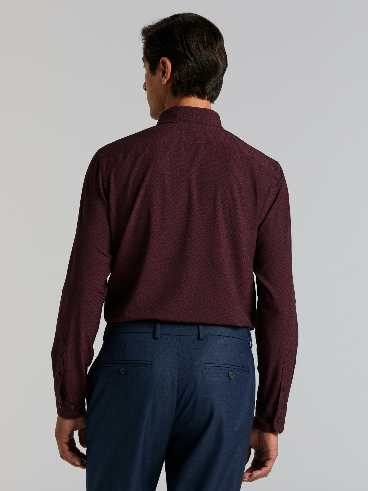 Perry Ellis Diamond Print Slim Fit Total Stretch Shirt