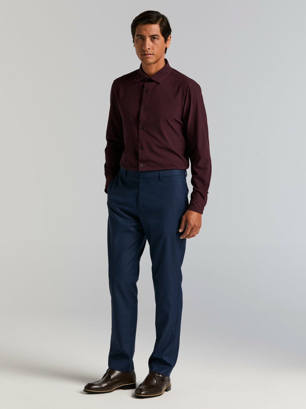 Perry Ellis Diamond Print Slim Fit Total Stretch Shirt