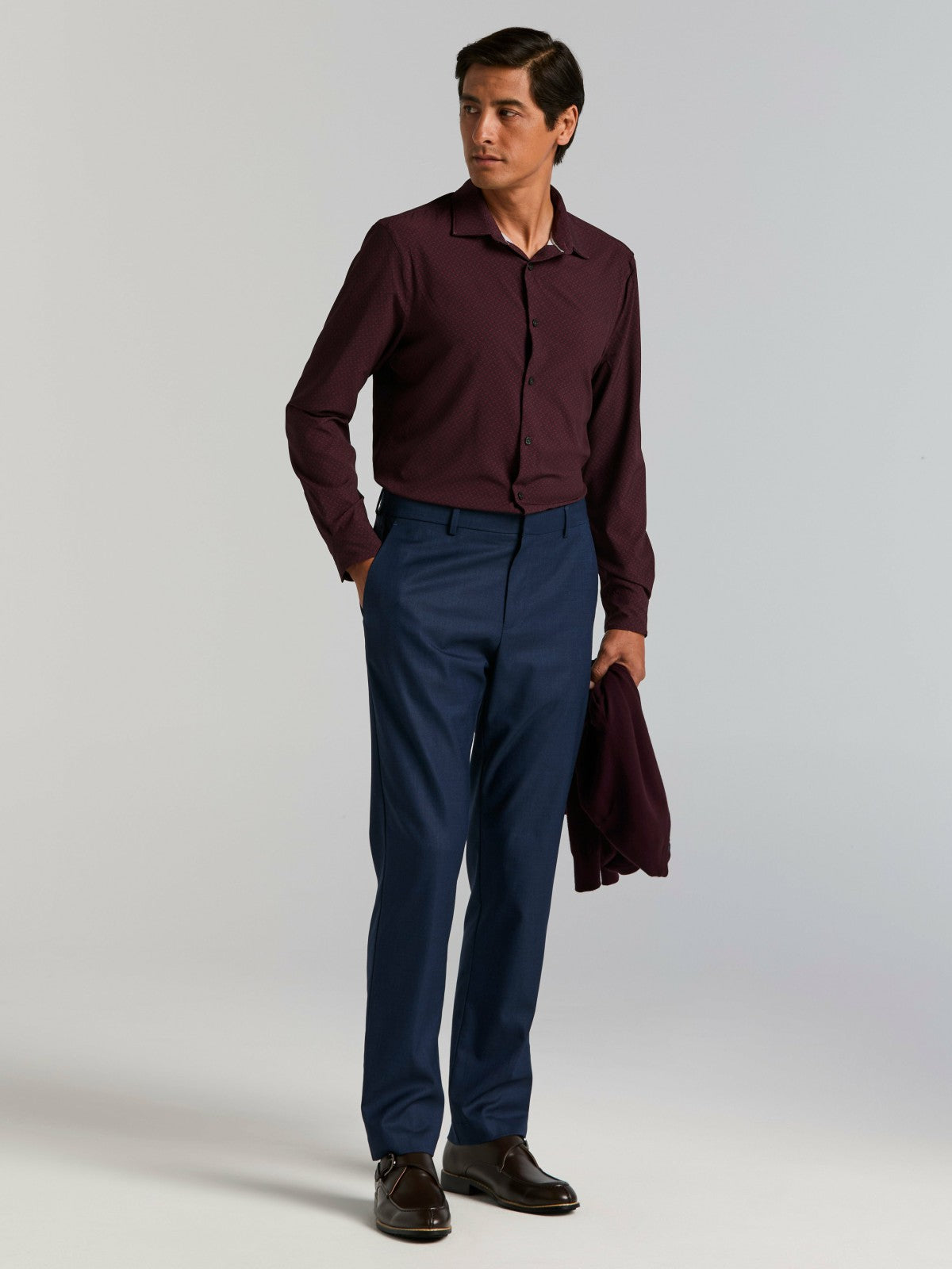 Perry Ellis Diamond Print Slim Fit Total Stretch Shirt