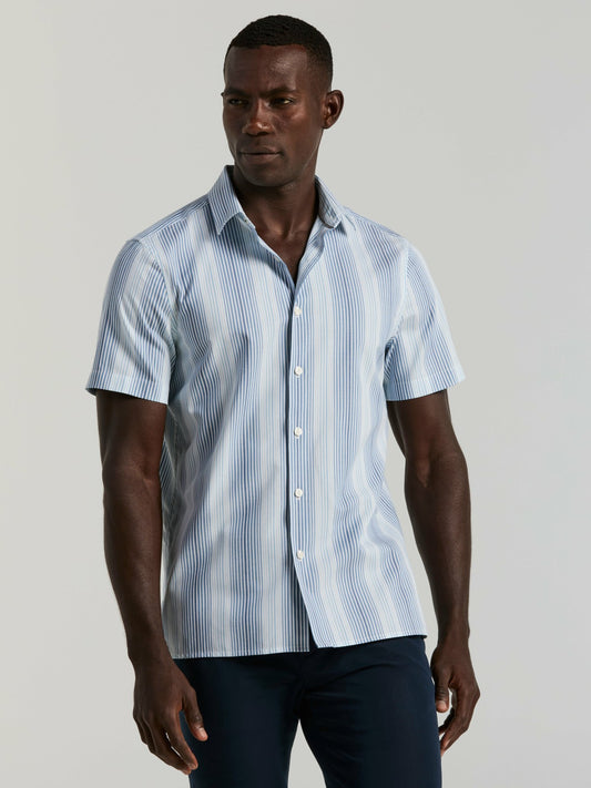 Perry Ellis Multi Tonal Vertical Stripe Shirt