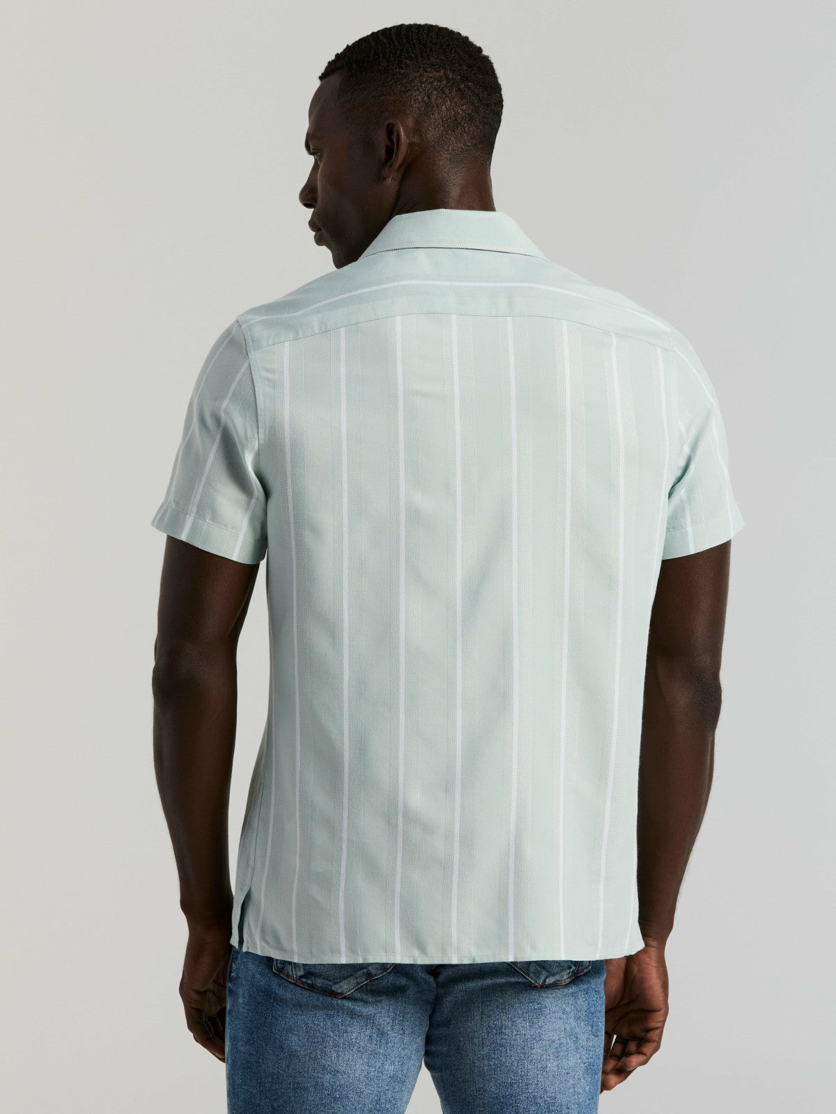 Perry Ellis EcoVero™ Striped Camp Collar Shirt