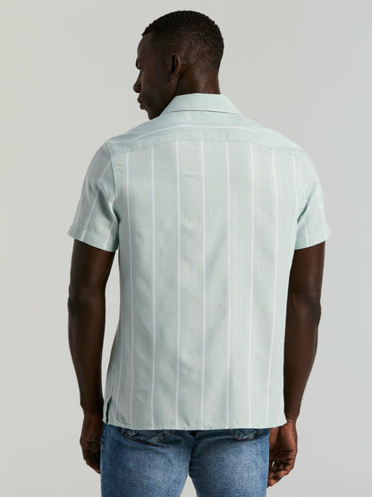 Perry Ellis EcoVero™ Striped Camp Collar Shirt