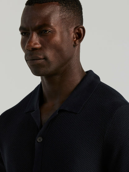 Perry Ellis Short Sleeve Button Front Sweater