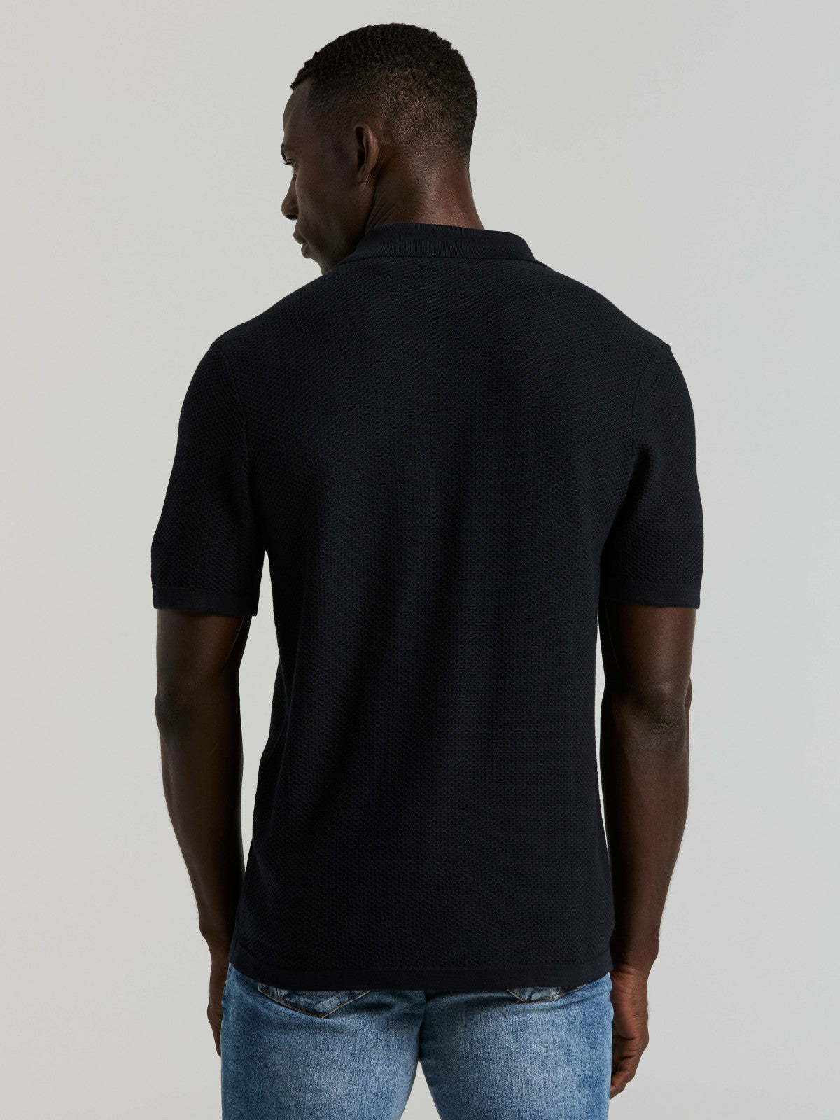 Perry Ellis Short Sleeve Button Front Sweater
