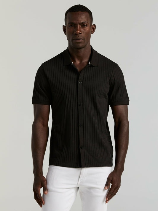 Perry Ellis Ribbed Button Front Knit