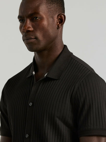 Perry Ellis Ribbed Button Front Knit