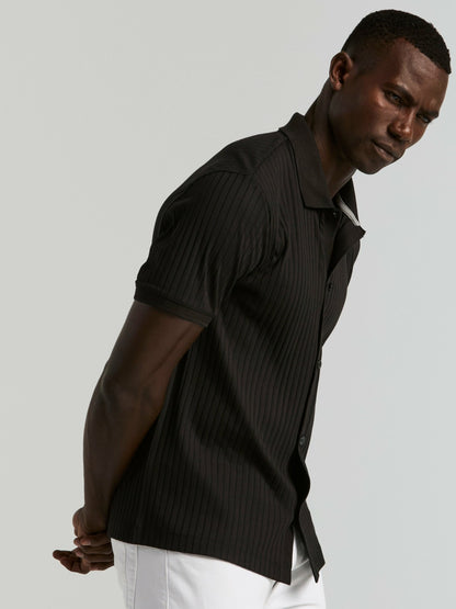 Perry Ellis Ribbed Button Front Knit