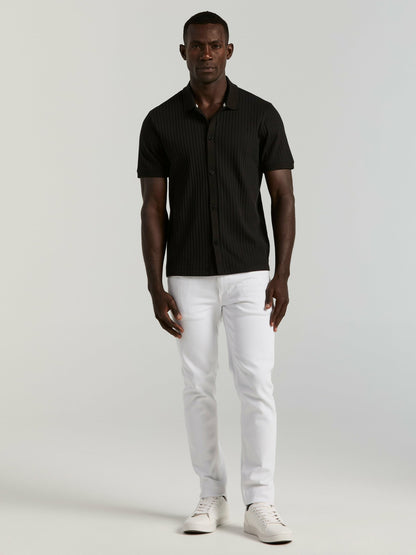 Perry Ellis Ribbed Button Front Knit