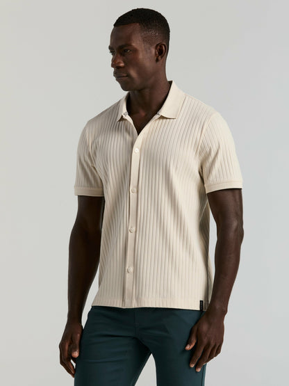 Perry Ellis Ribbed Button Front Knit