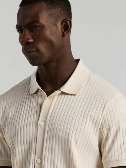 Perry Ellis Ribbed Button Front Knit