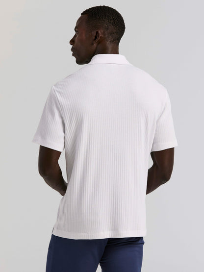Perry Ellis Vertical Stripe Jacquard Button Front Knit