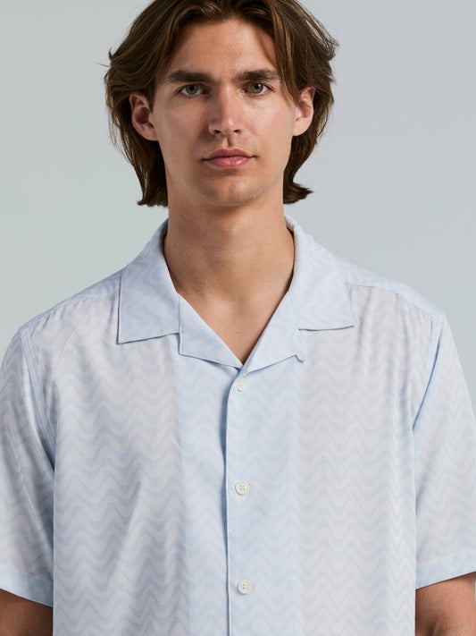 Perry Ellis Textured Dobby Camp Collar Shirt
