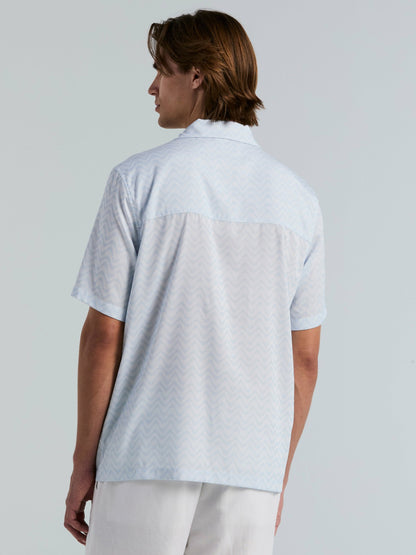 Perry Ellis Textured Dobby Camp Collar Shirt
