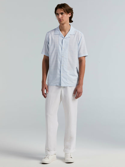 Perry Ellis Textured Dobby Camp Collar Shirt