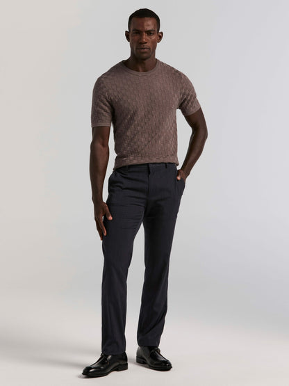 Perry Ellis Square Pattern Crew Neck Sweater Tee