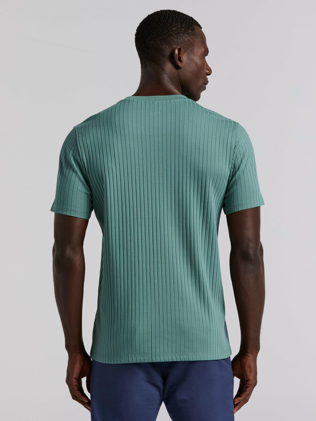 Perry Ellis Ribbed Crew Neck Tee