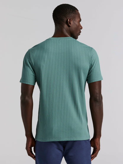 Perry Ellis Ribbed Crew Neck Tee