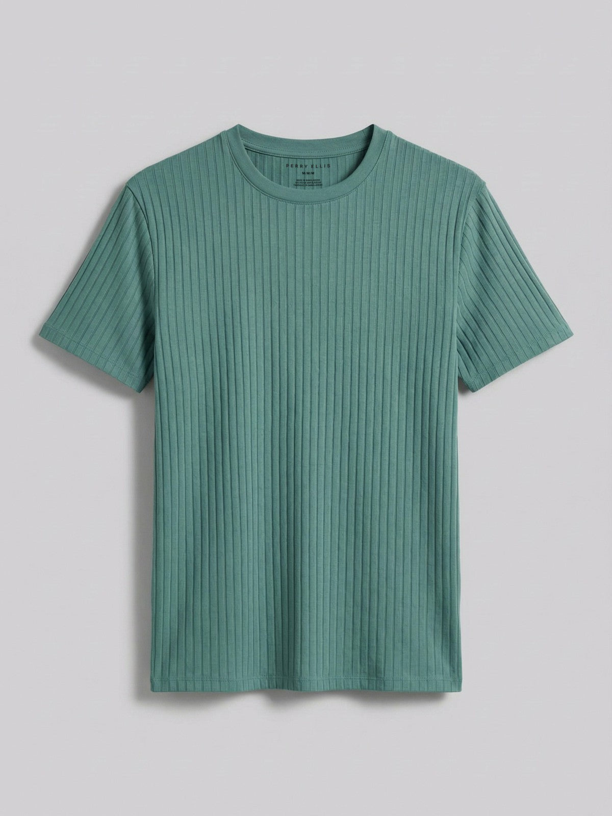 Perry Ellis Ribbed Crew Neck Tee
