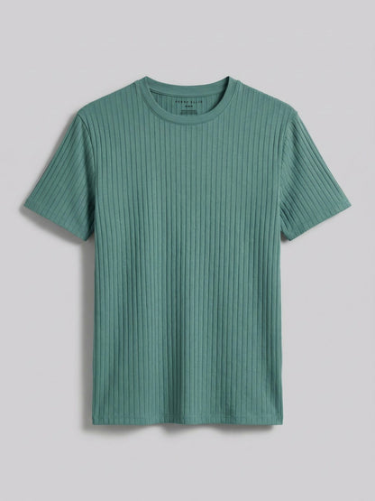 Perry Ellis Ribbed Crew Neck Tee