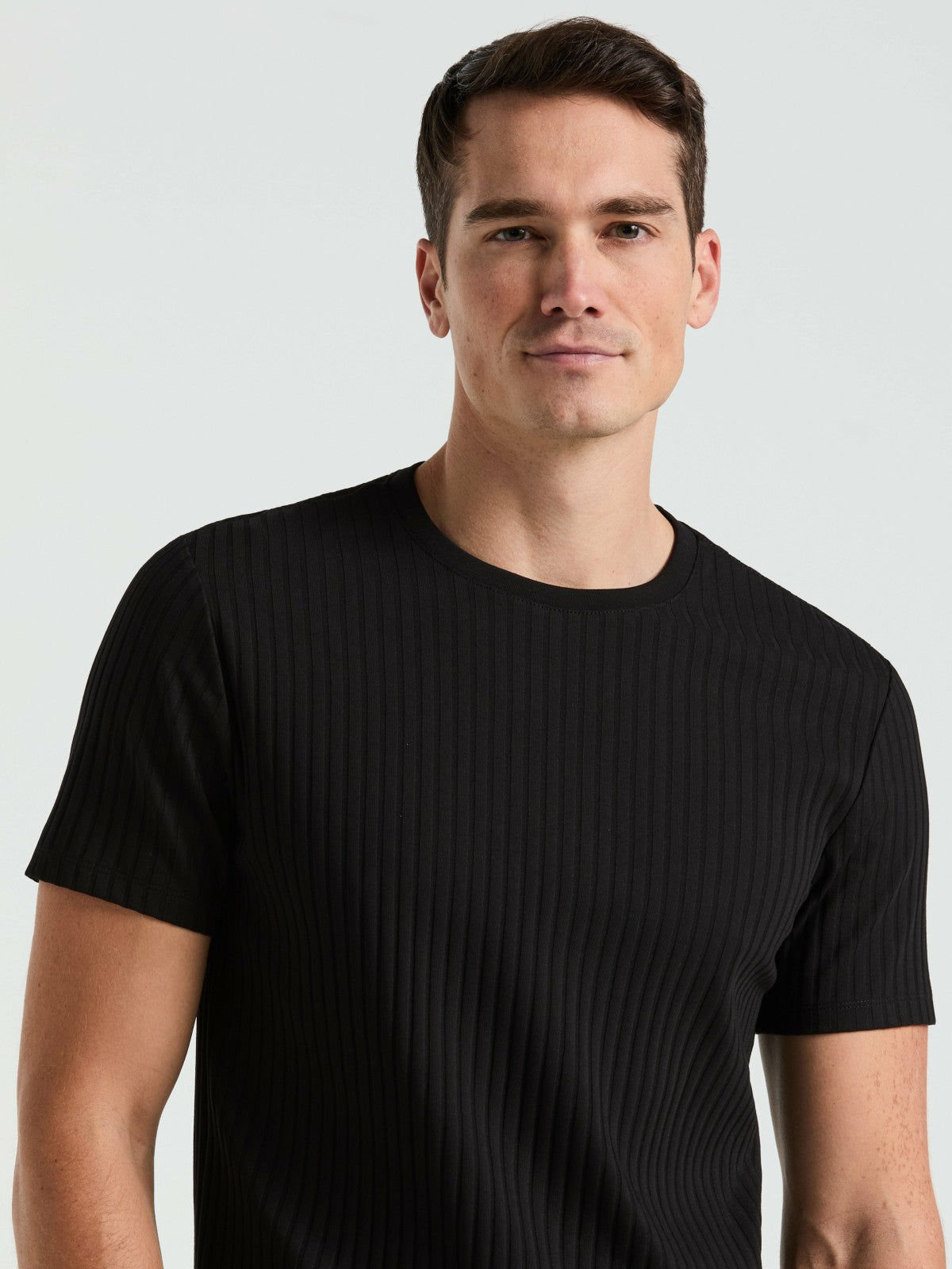 Perry Ellis Ribbed Crew Neck Tee