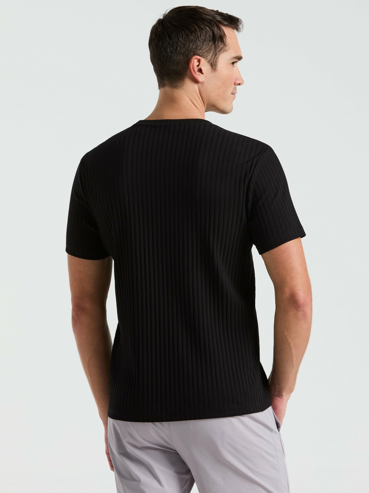 Perry Ellis Ribbed Crew Neck Tee