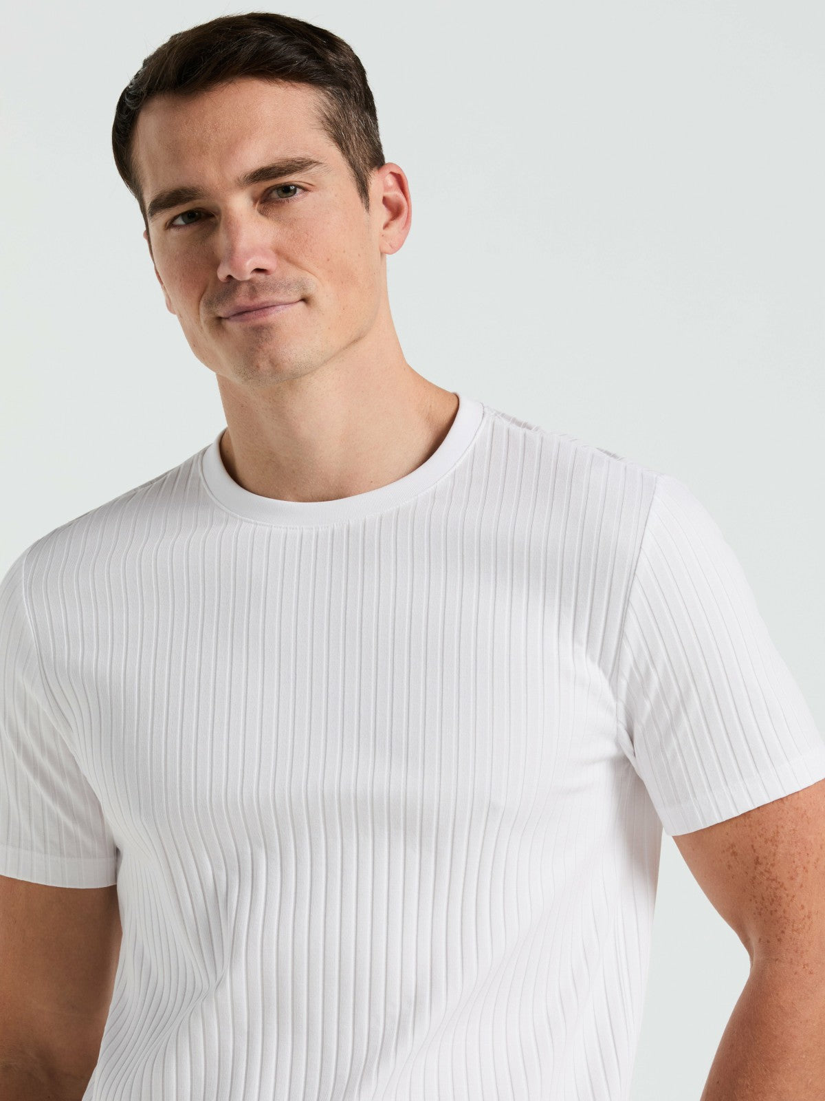 Perry Ellis Ribbed Crew Neck Tee
