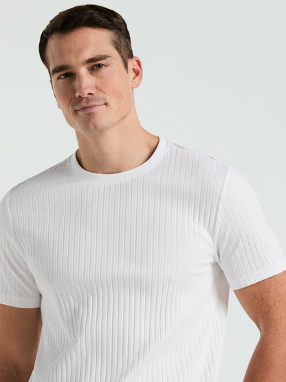 Perry Ellis Ribbed Crew Neck Tee