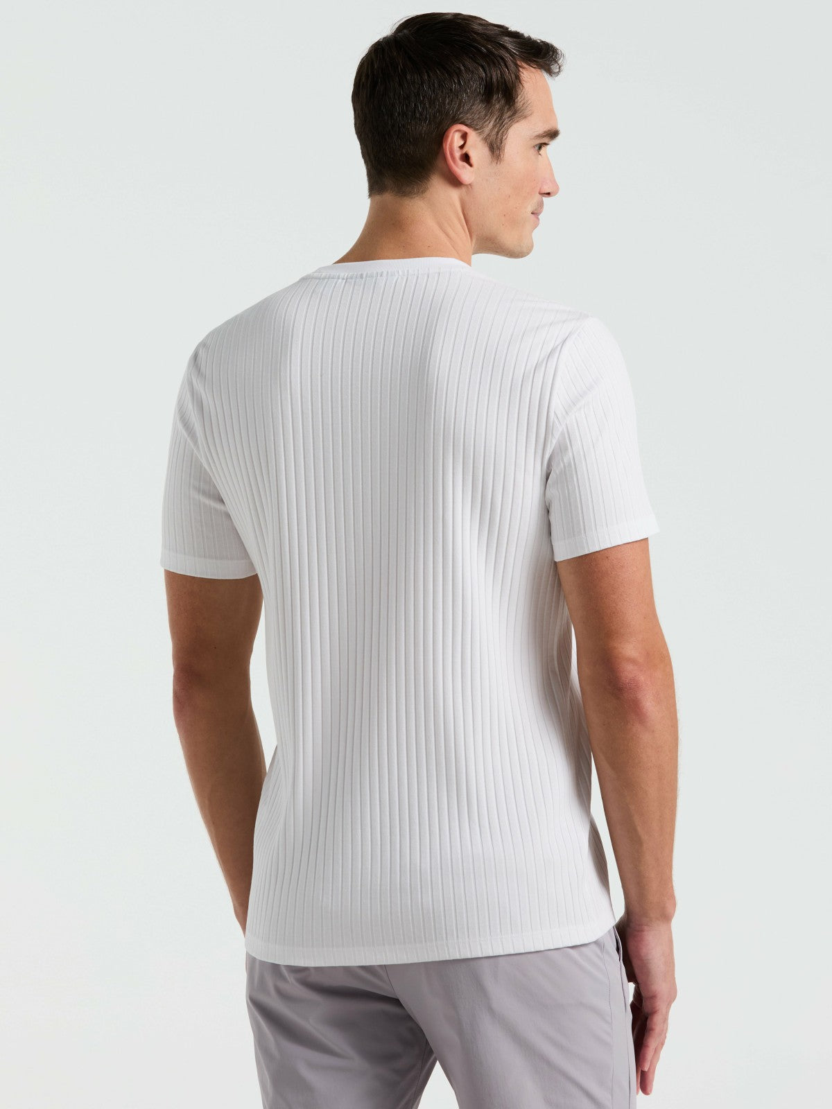 Perry Ellis Ribbed Crew Neck Tee