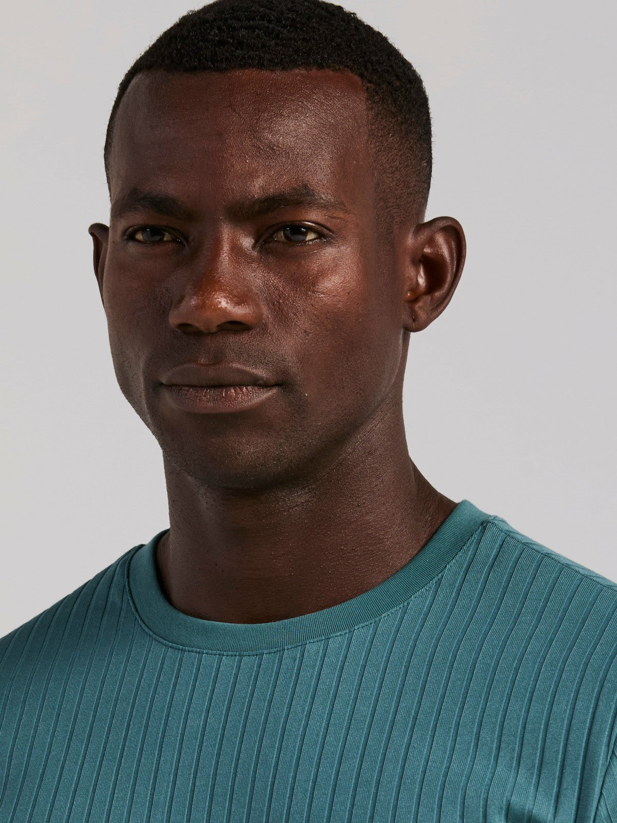 Perry Ellis Ribbed Crew Neck Tee
