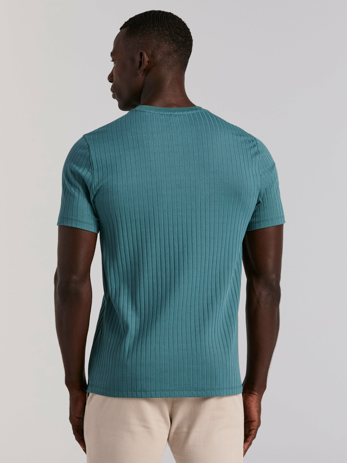 Perry Ellis Ribbed Crew Neck Tee