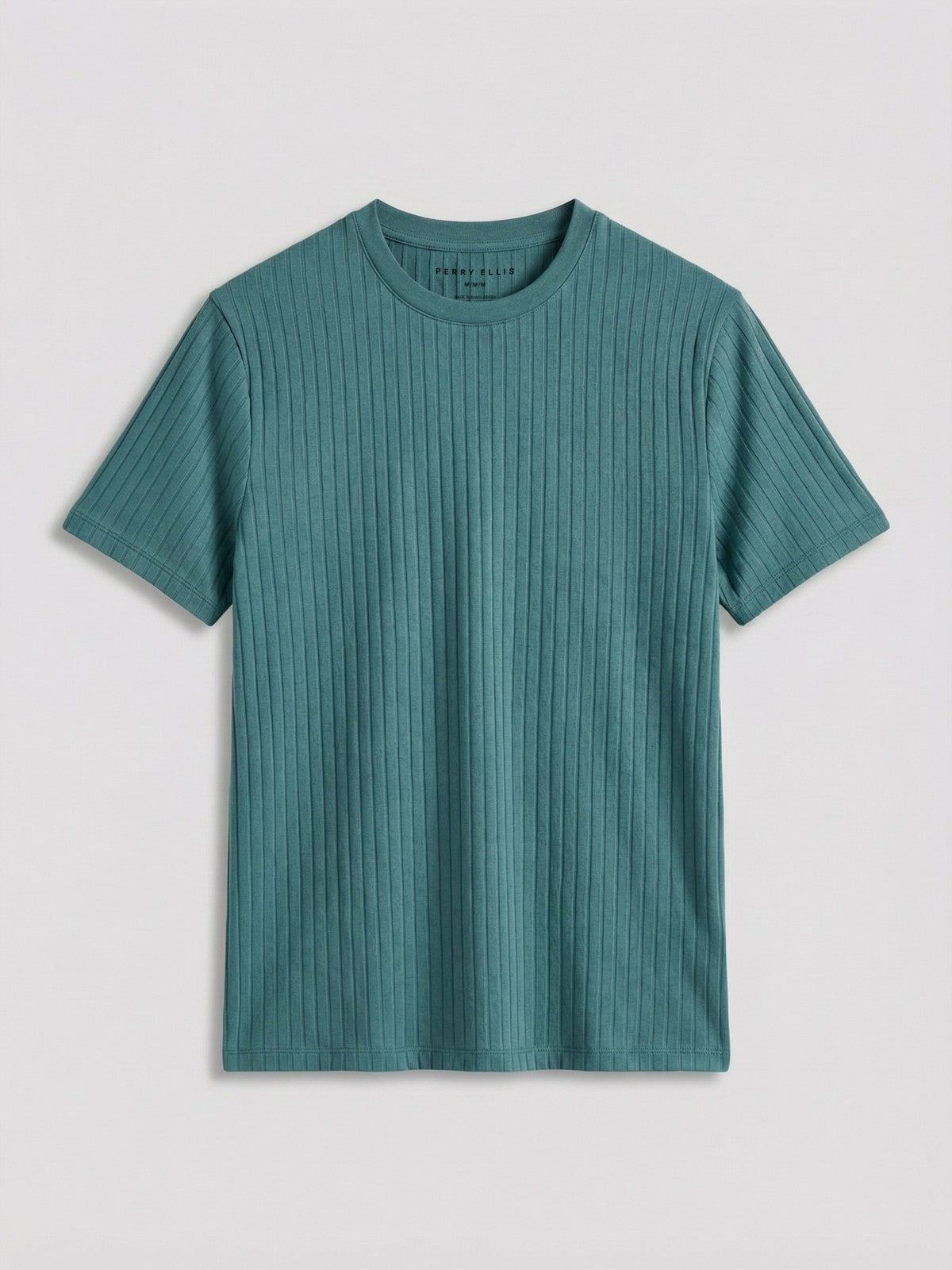 Perry Ellis Ribbed Crew Neck Tee