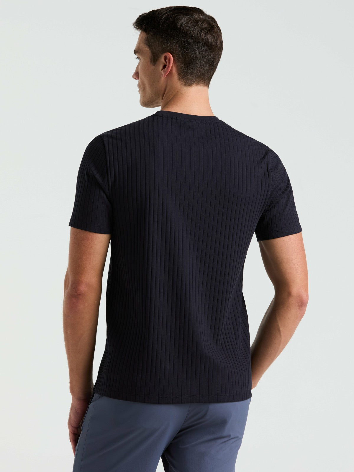 Perry Ellis Ribbed Crew Neck Tee