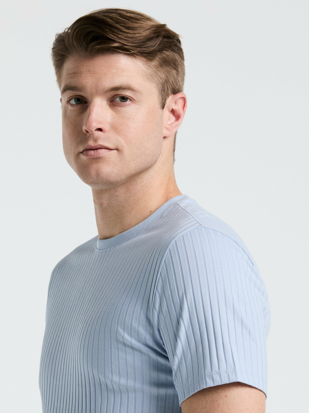 Perry Ellis Ribbed Crew Neck Tee