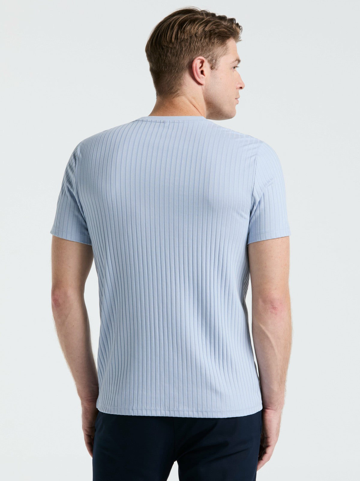 Perry Ellis Ribbed Crew Neck Tee