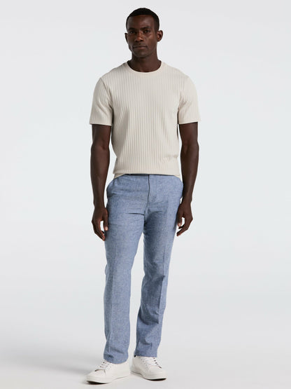 Perry Ellis Ribbed Crew Neck Tee