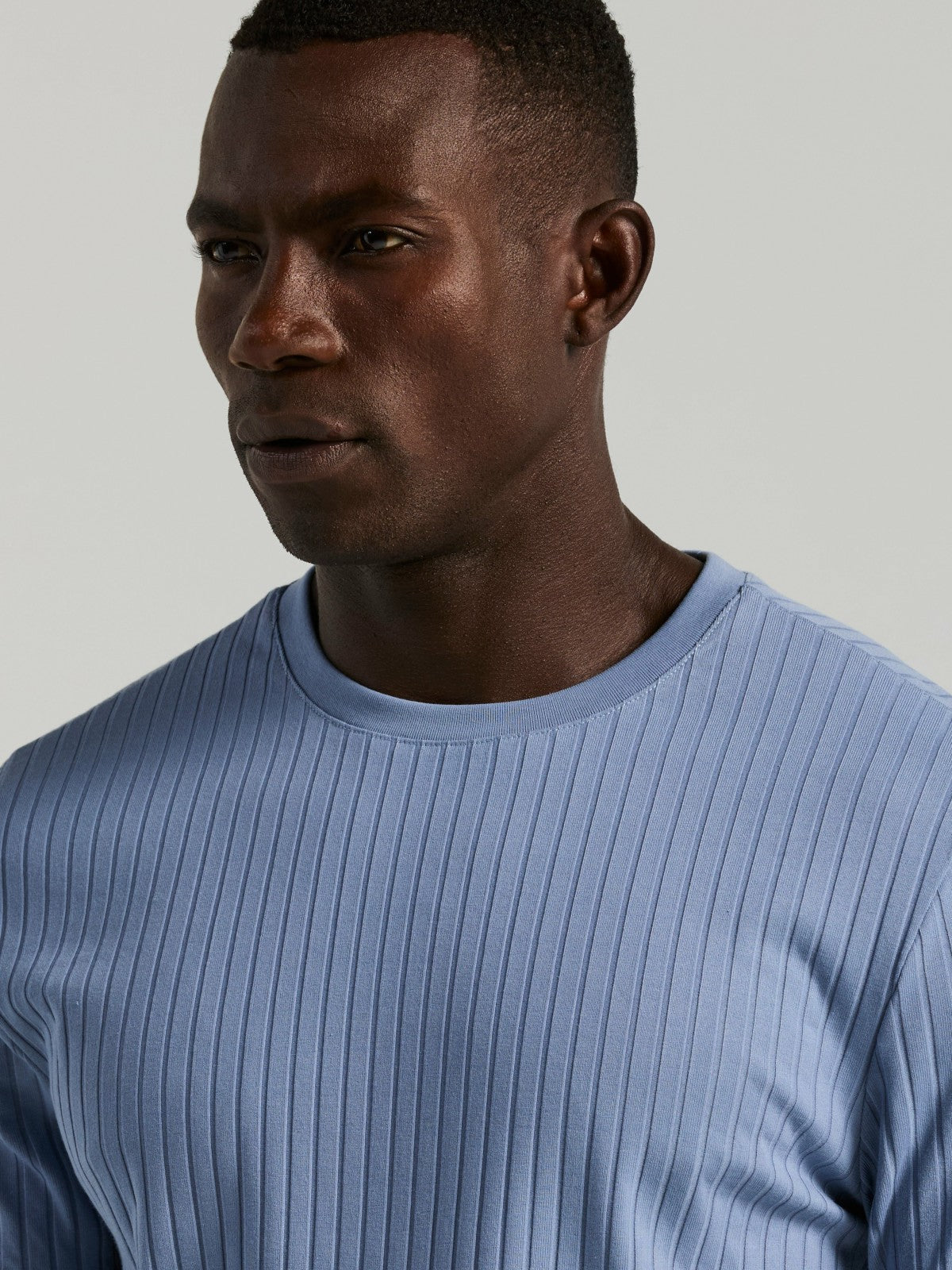 Perry Ellis Ribbed Crew Neck Tee