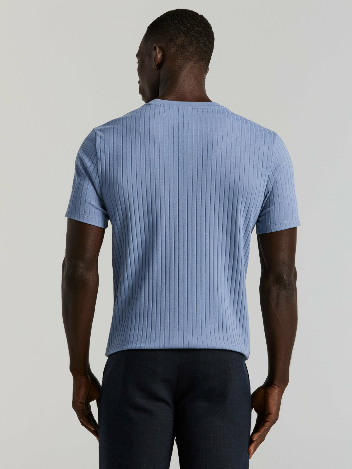 Perry Ellis Ribbed Crew Neck Tee