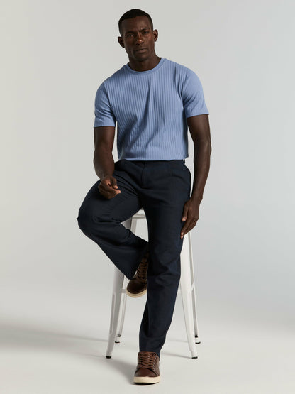 Perry Ellis Ribbed Crew Neck Tee