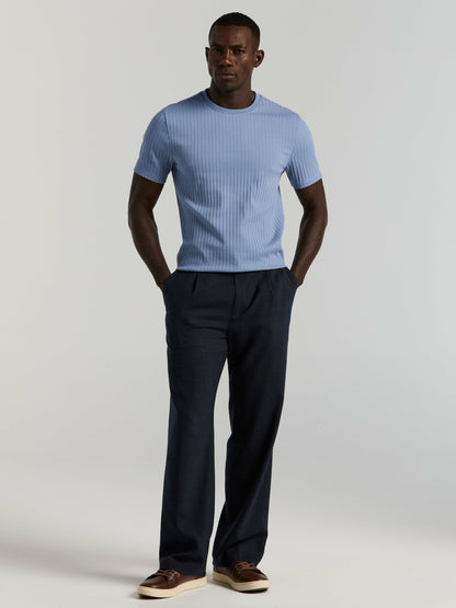Perry Ellis Ribbed Crew Neck Tee
