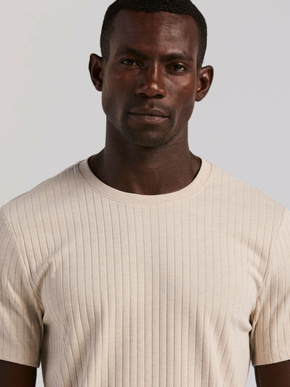 Perry Ellis Ribbed Crew Neck Tee