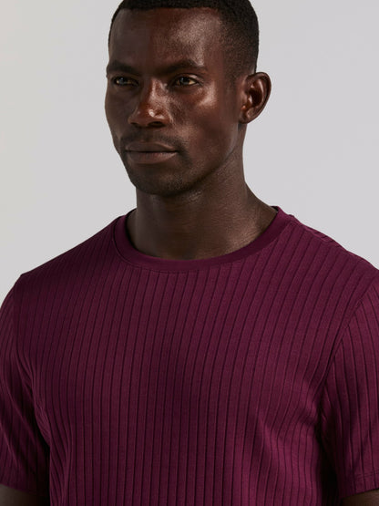 Perry Ellis Ribbed Crew Neck Tee