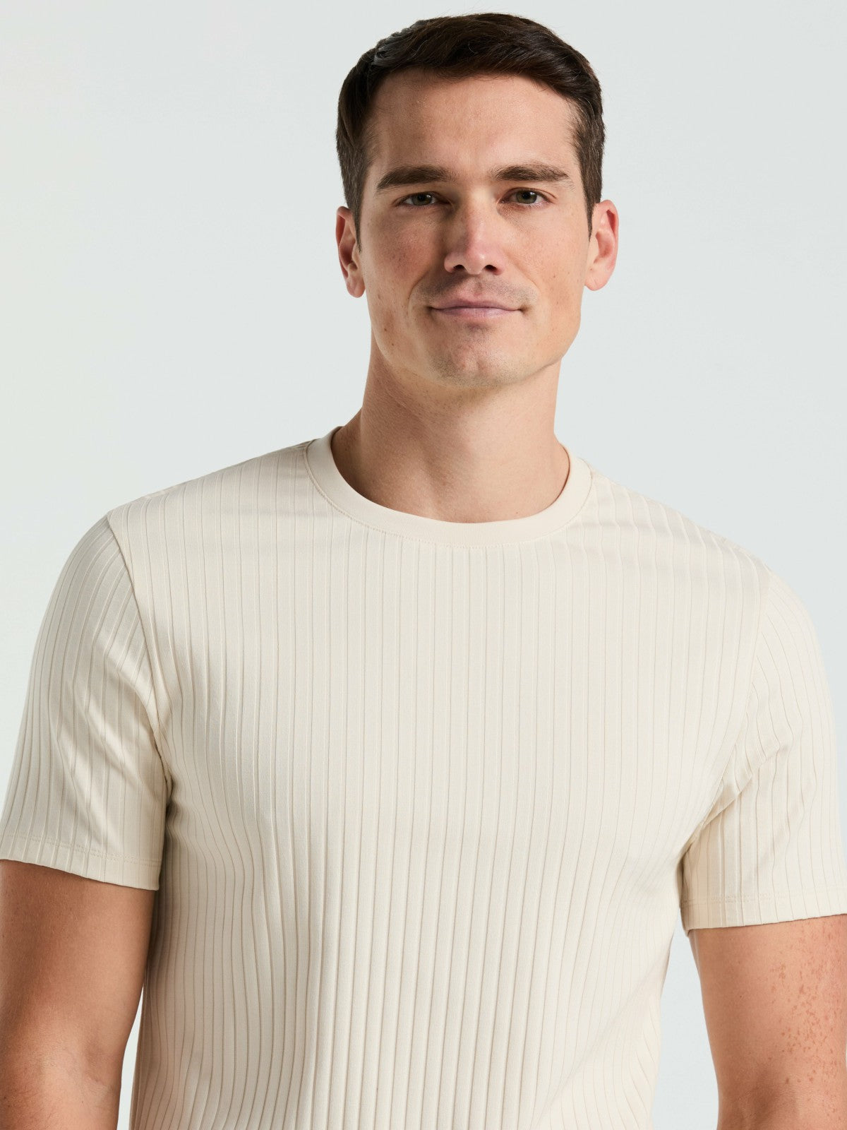 Perry Ellis Ribbed Crew Neck Tee