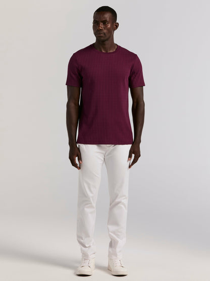Perry Ellis Ribbed Crew Neck Tee