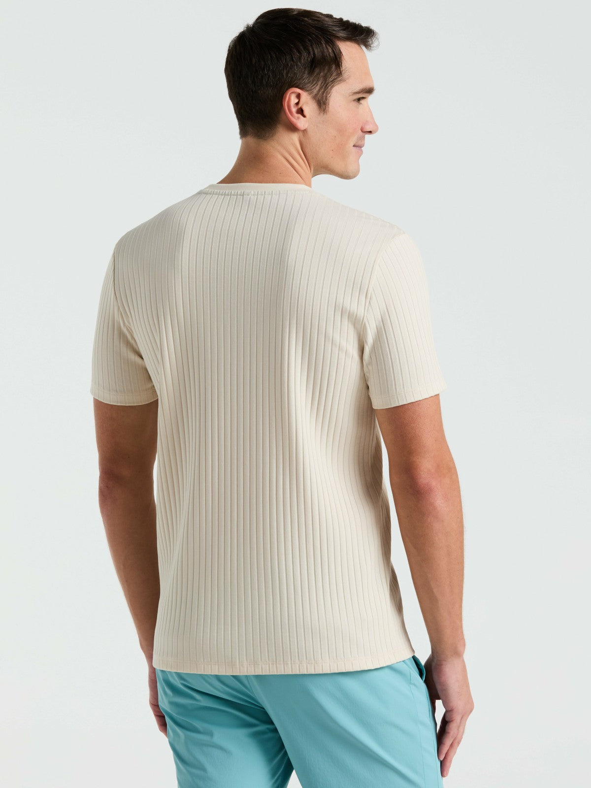 Perry Ellis Ribbed Crew Neck Tee