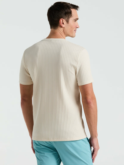 Perry Ellis Ribbed Crew Neck Tee