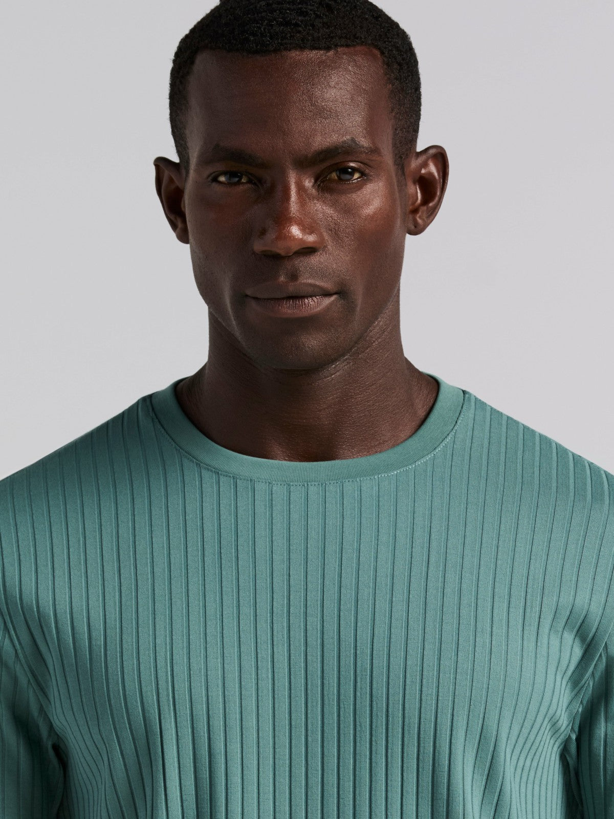 Perry Ellis Ribbed Crew Neck Tee