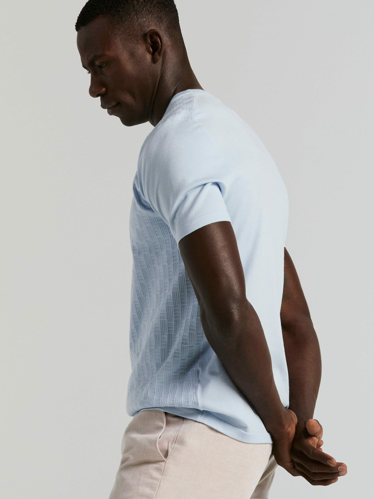Perry Ellis Geometric Textured Sweater Tee