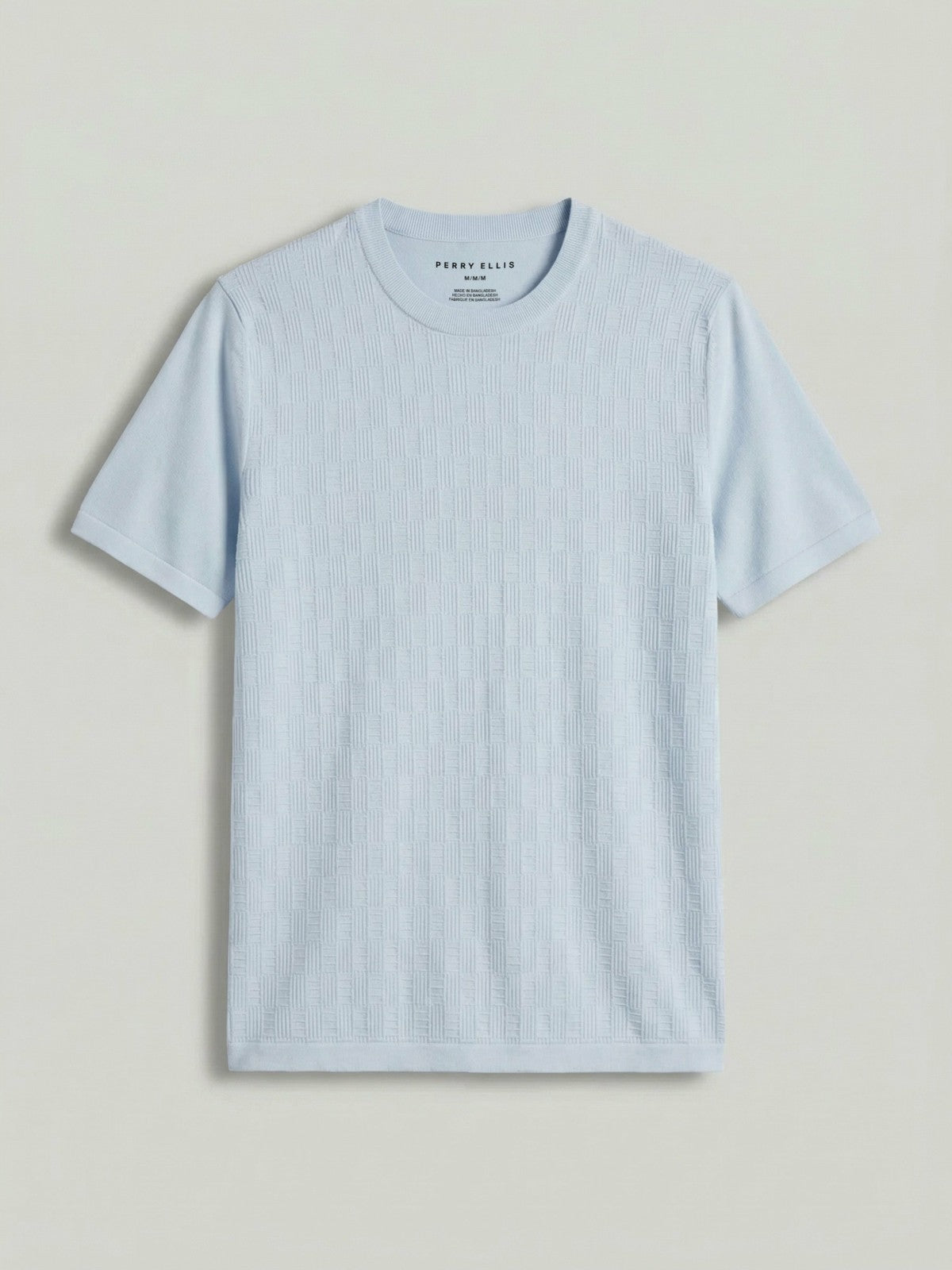 Perry Ellis Geometric Textured Sweater Tee